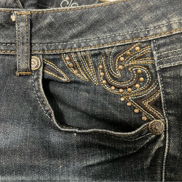 Cleo Flare Detailed Pocket Designs Denim Jeans Size US 8P - Picture 10 of 11